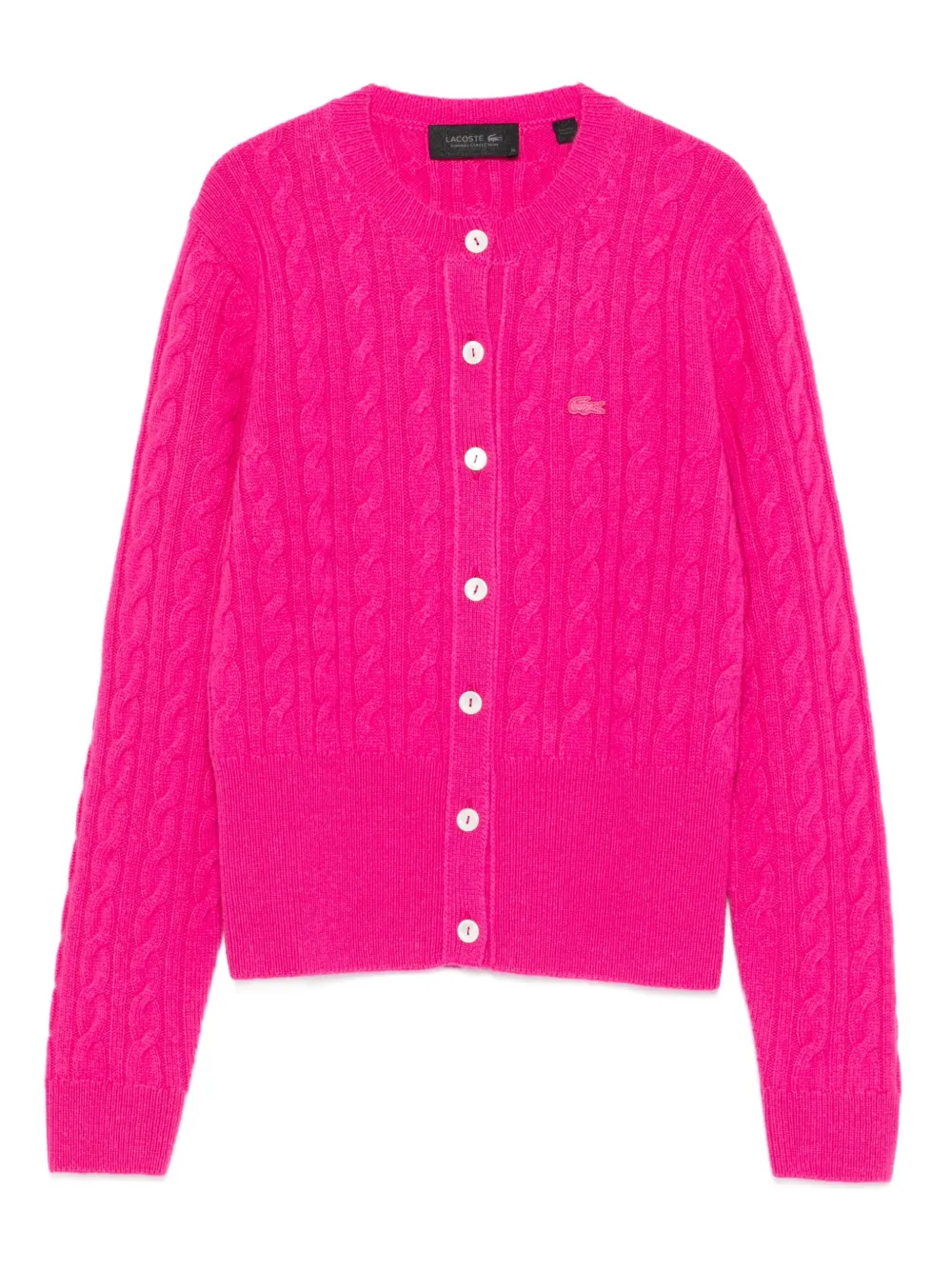 Lacoste ケーブルニット カーディガン - ピンク Lacoste ケーブルニット カーディガン - ピンク