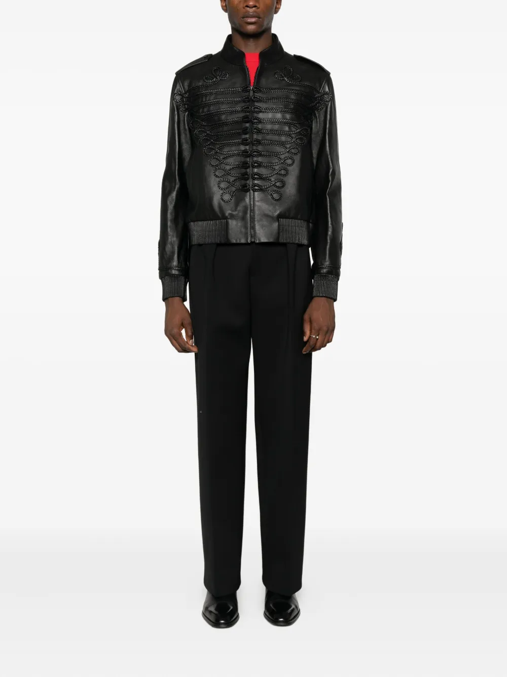 Alexander McQueen veste en cuir à broderies | Vestes militaire | Image 2