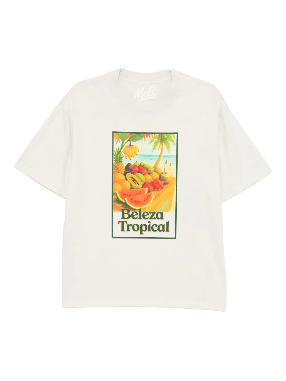 Melt graphic-printed T-shirt | Neutrals | Image 1
