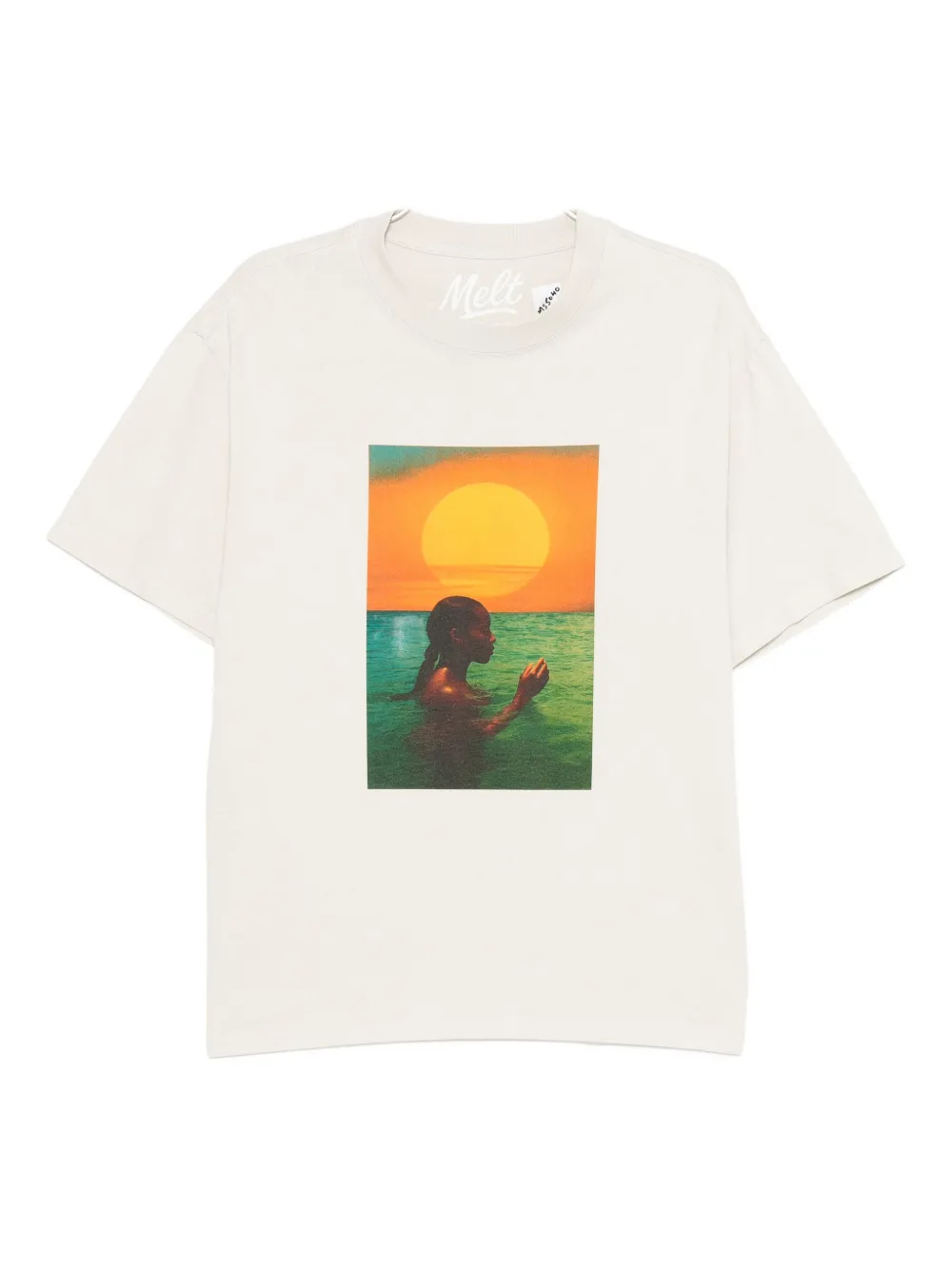 Melt graphic-printed T-shirt | Neutrals | Image 1