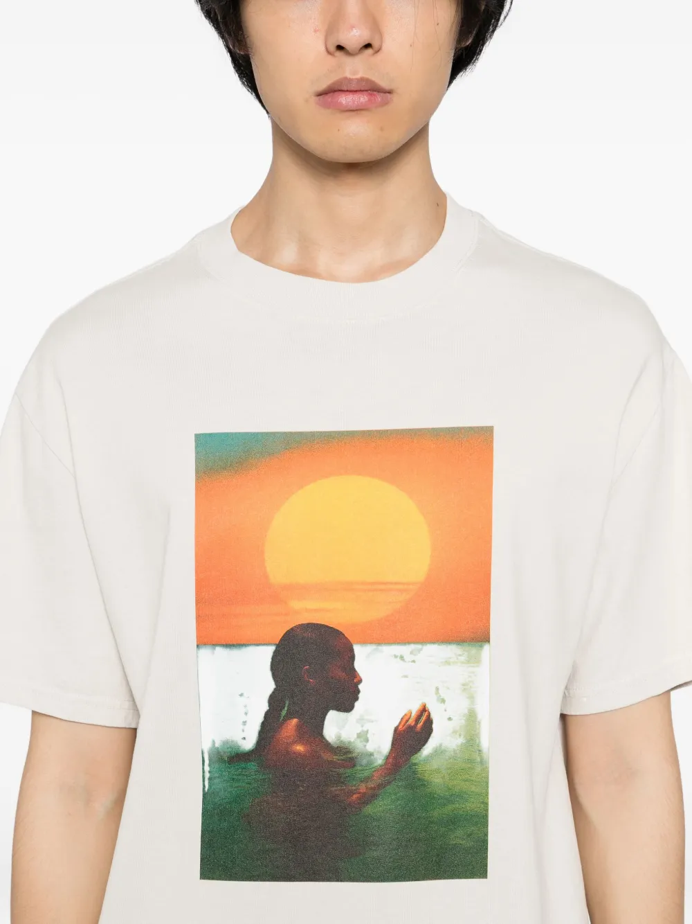 Melt Graphic-printed T-shirt In White