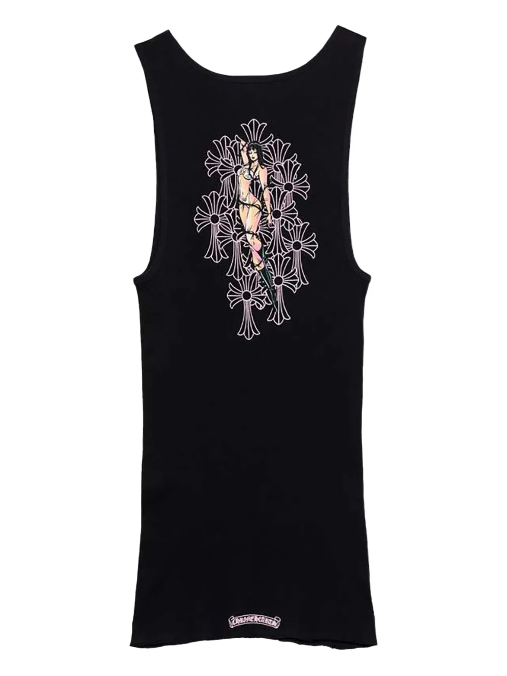 Chrome Hearts Deadly Doll Graphic Tank Top In Black