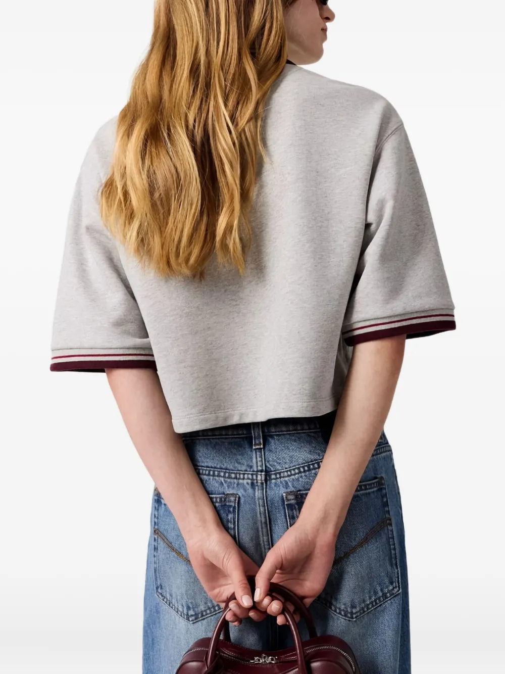 Stella McCartney Poloshirt met logodetail Grijs