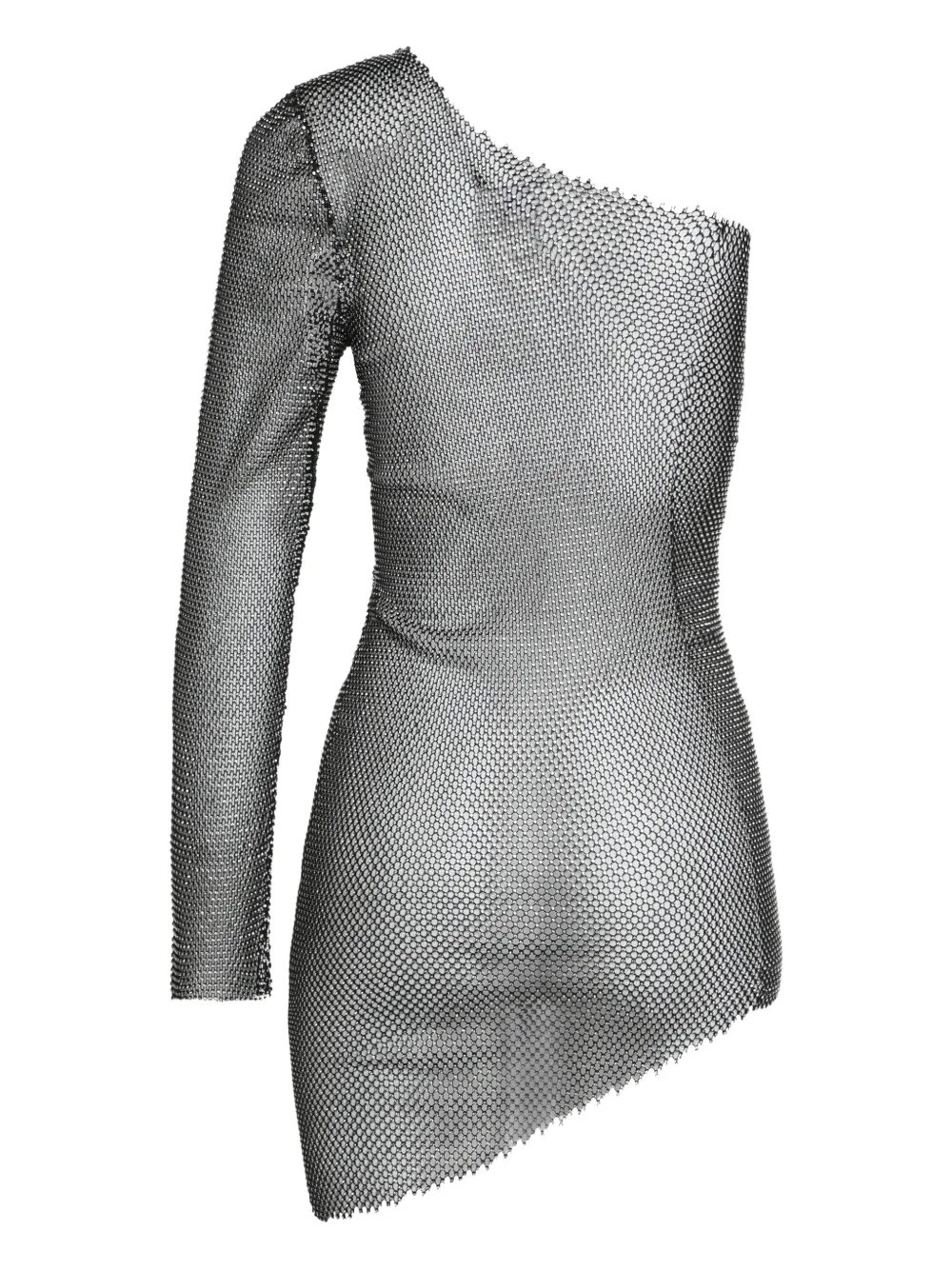 Santa Brands one-sleeve mini dress - Zwart