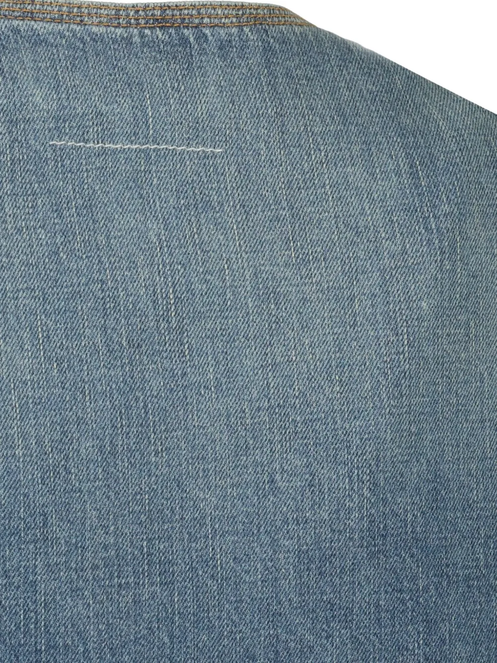 Mm6 Maison Margiela V-neck Denim Mini Dress In Blue