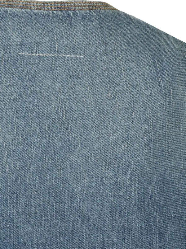 MM6 Maison Margiela v-neck Denim Mini Dress | Blue | FARFETCH