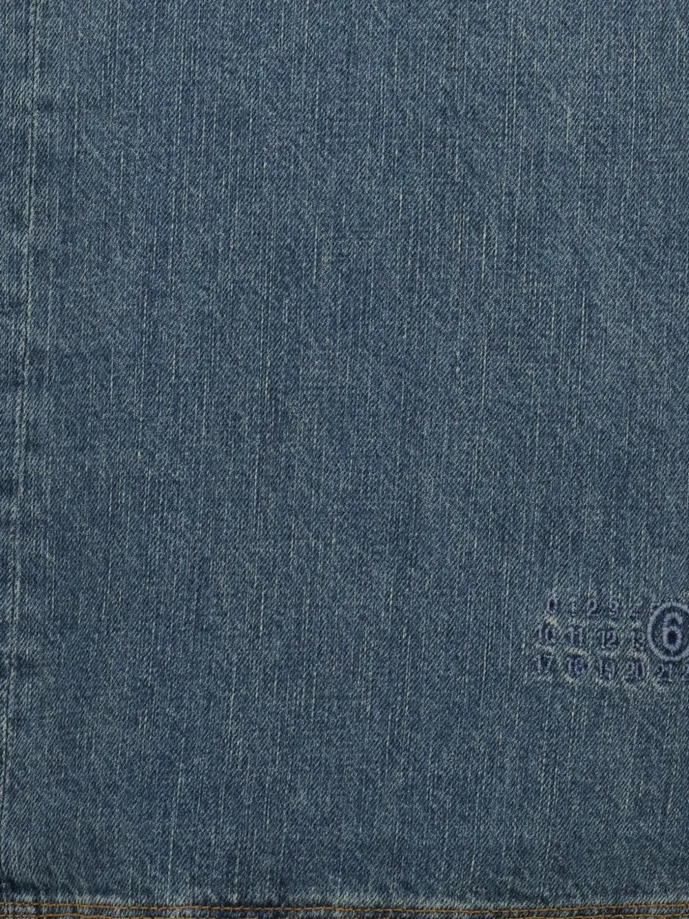 Mm6 Maison Margiela V-neck Denim Mini Dress In Blue
