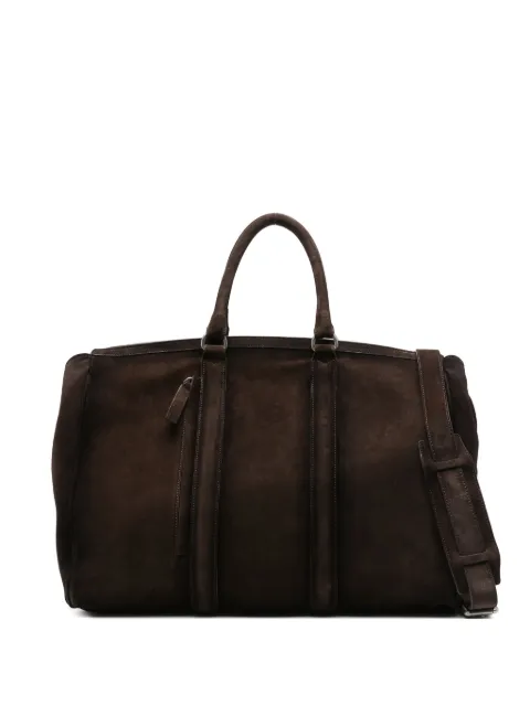 Officine Creative suede travel bag