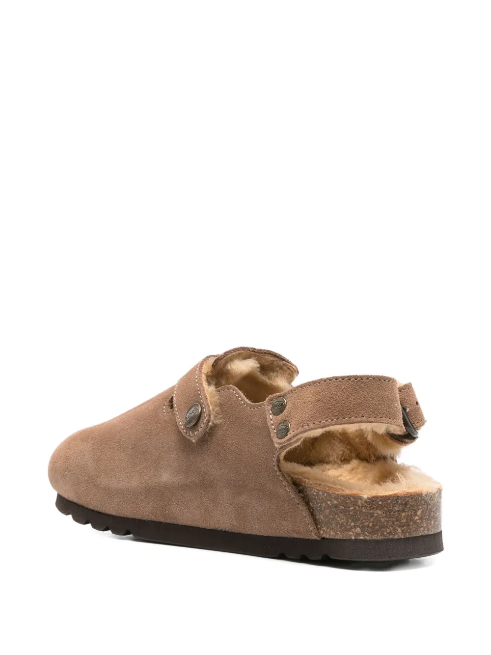 Scholl Fae Buckled Mules In Brown