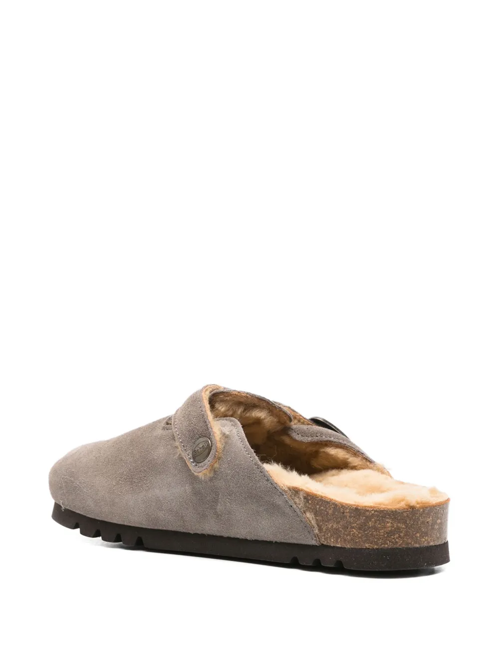 Scholl Fae Suede Mules In Gray