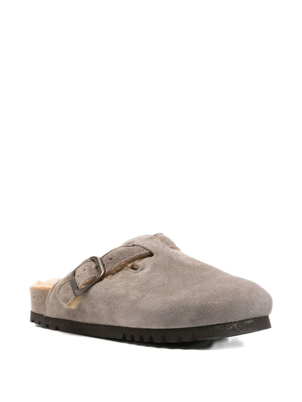 Scholl Fae Suede Mules In Gray