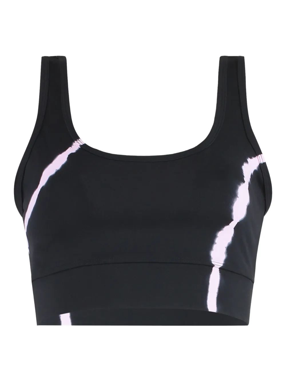 Electric & Rose Scoop-neck Sports Bra In Black