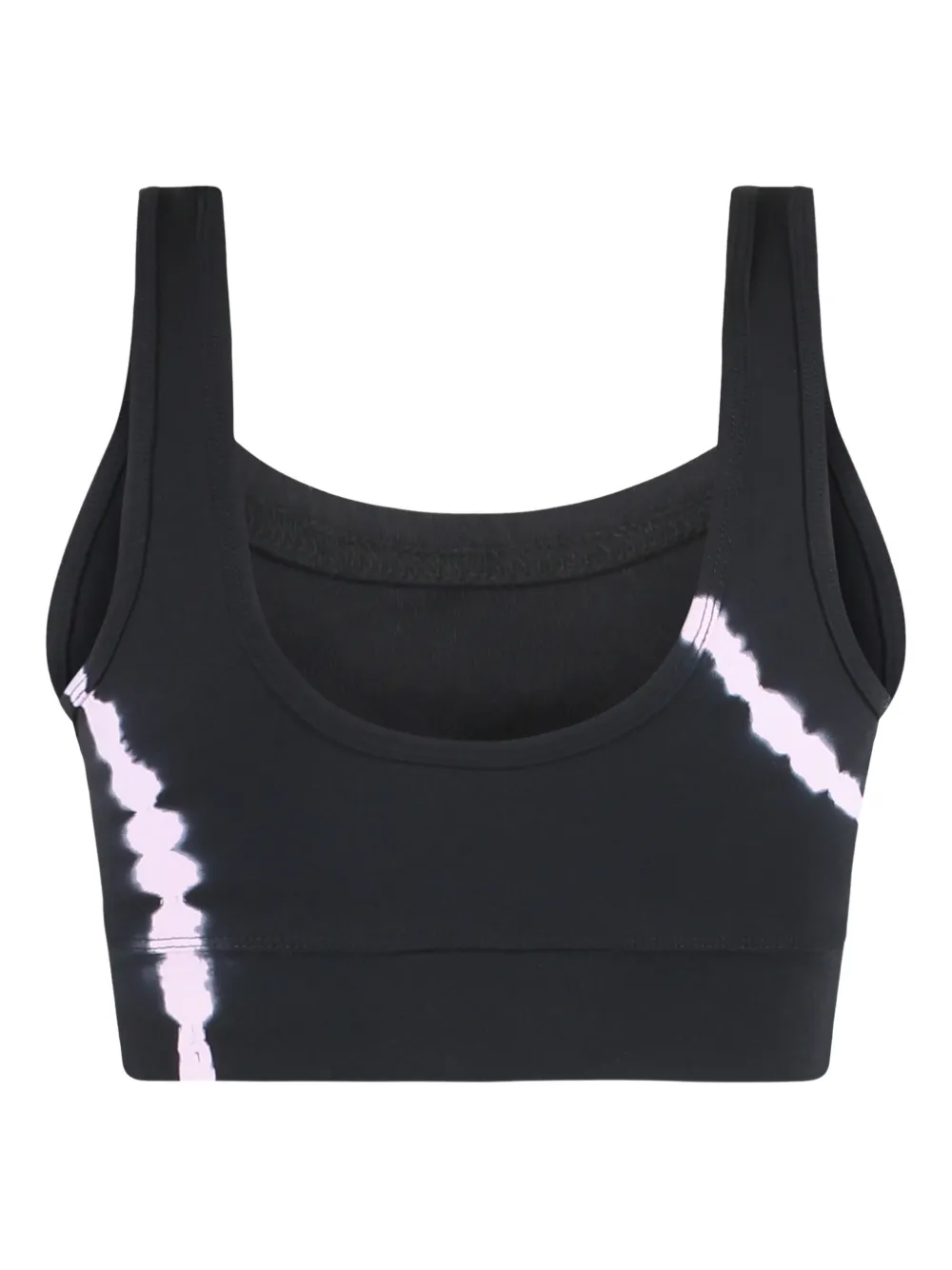 Electric & Rose Scoop-neck Sports Bra In Black