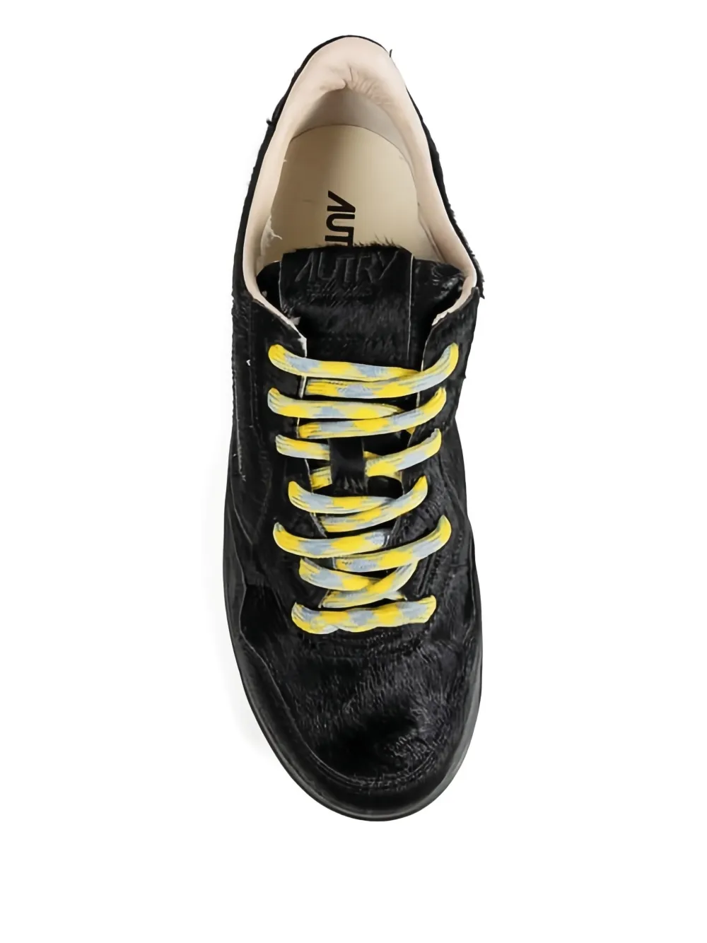 Autry Medalist Low sneakers met kalfshaar Zwart