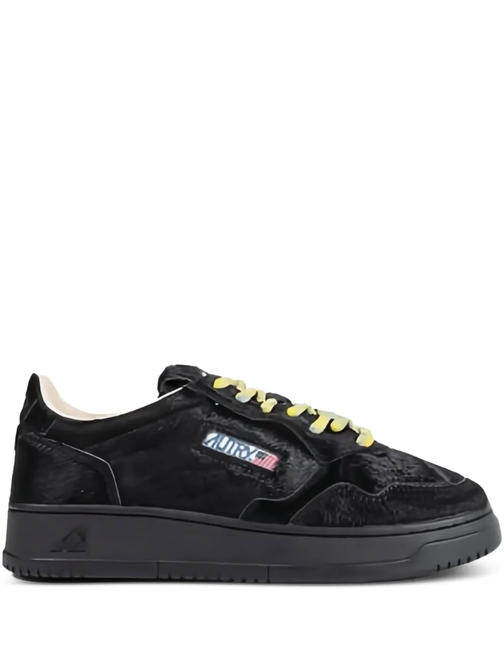Autry Medalist Low sneakers met kalfshaar Zwart