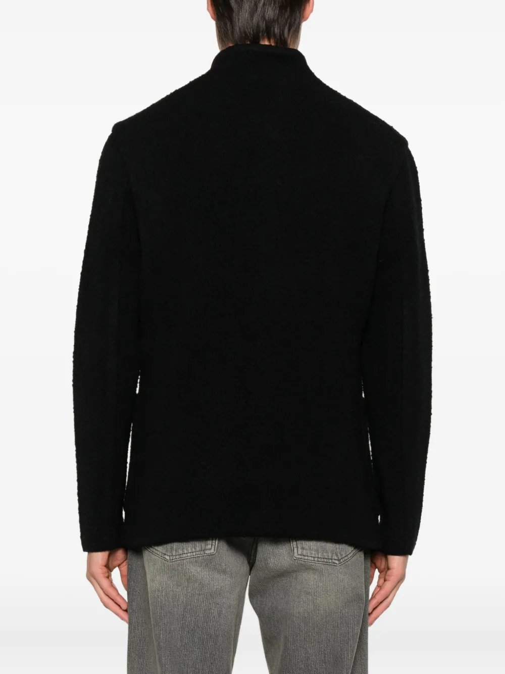 Label Under Construction Brushed-effect Cardigan In Black