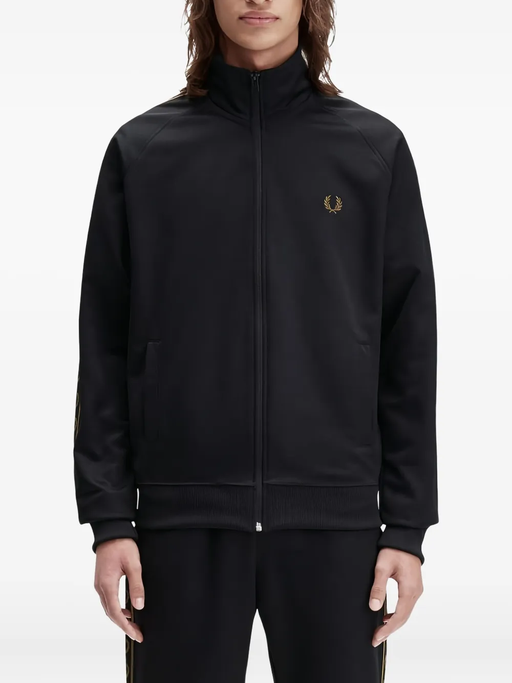 Fred Perry laurel-wreath zip jacket | noir | Image 1