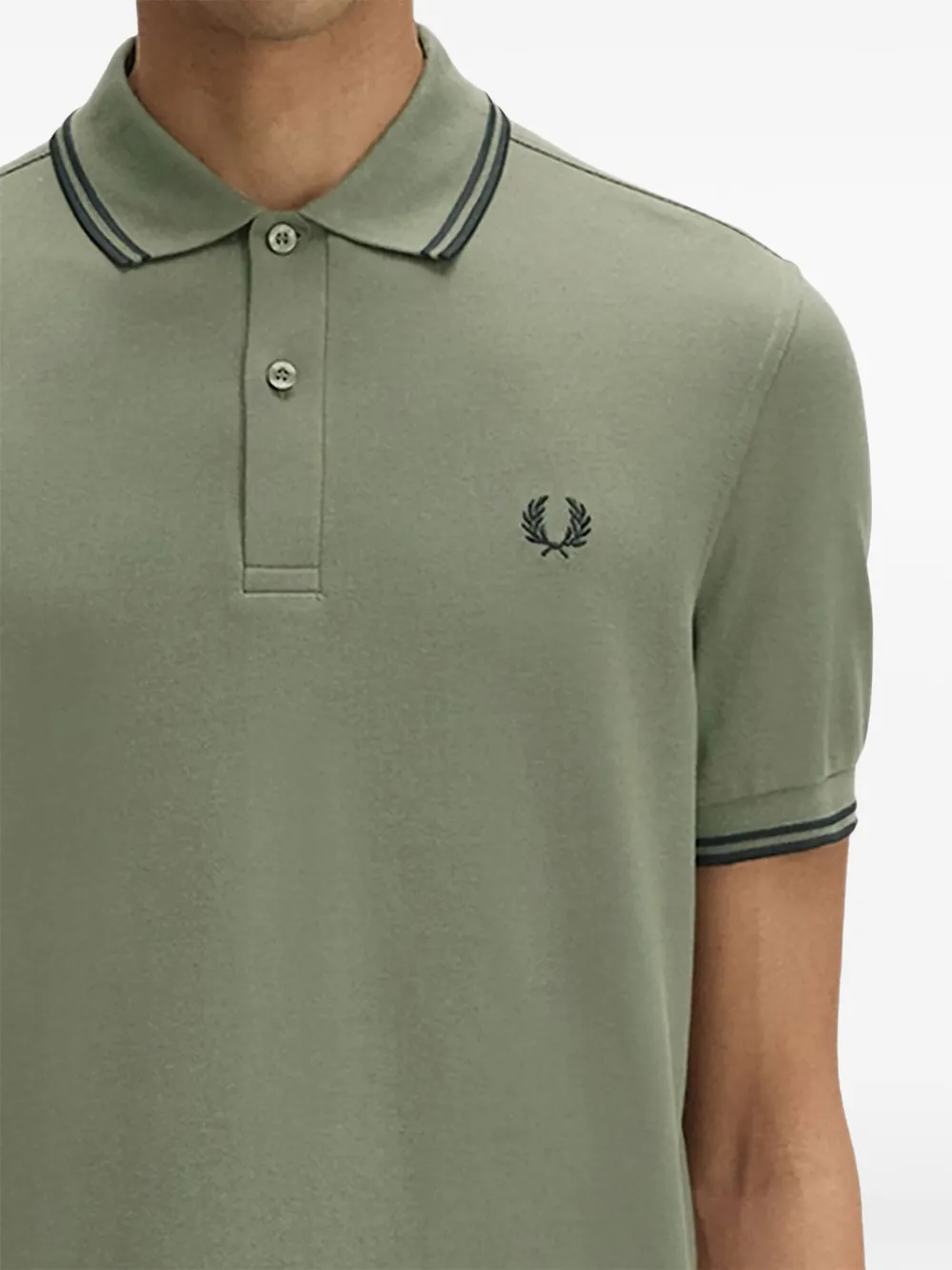 Fred Perry M3600 double broken-stitch hem polo shirt - Groen
