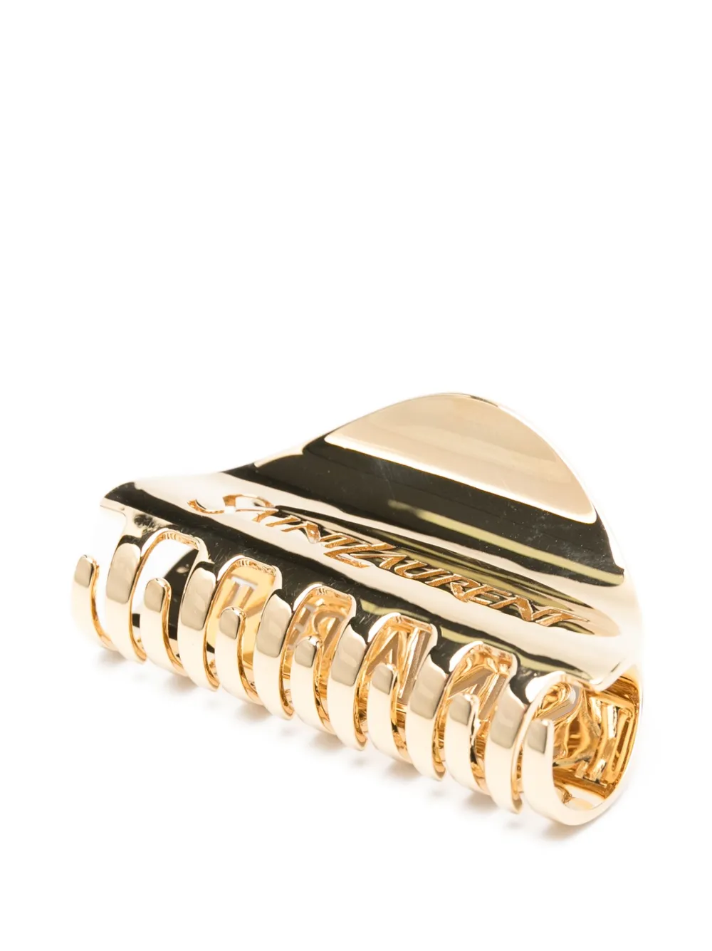 Saint Laurent Haarclip met logo Goud