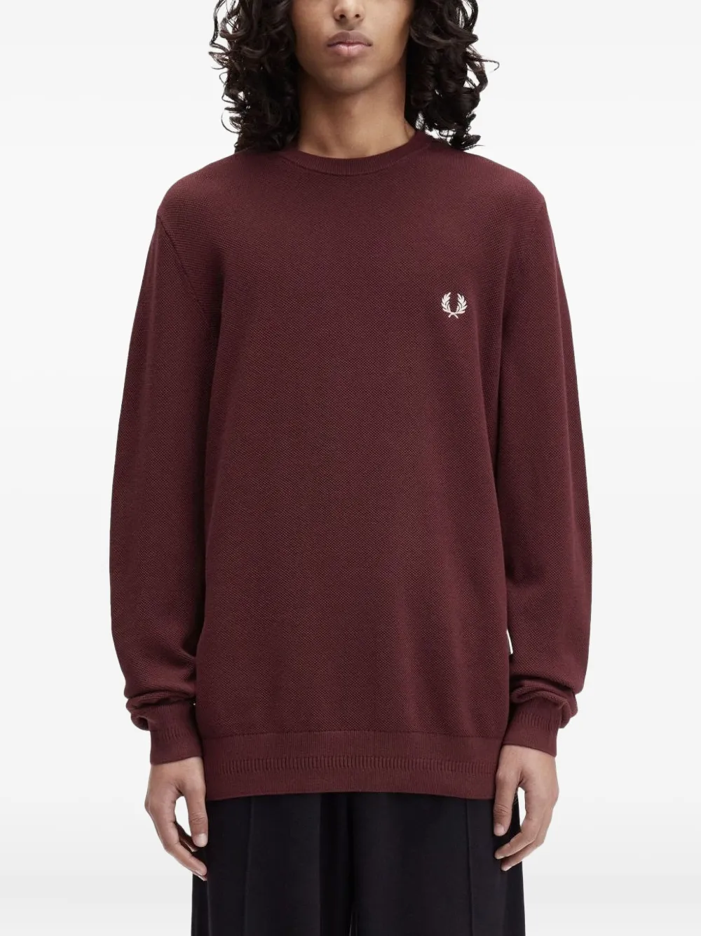 Fred Perry テクスチャード セーター | レッド | Image 1