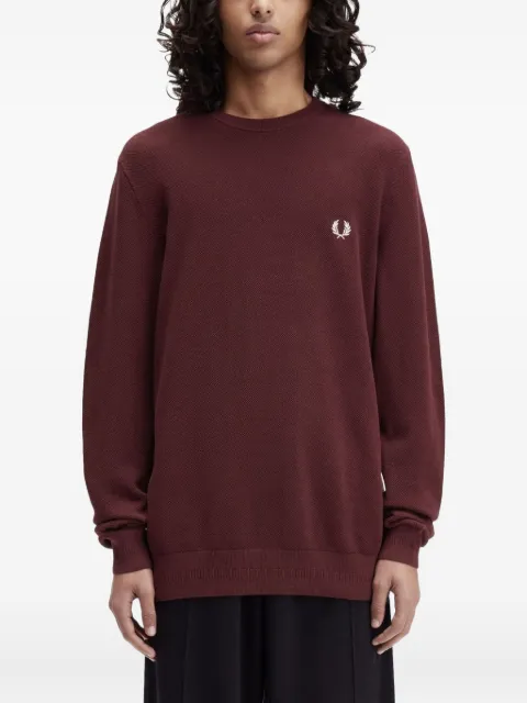 Fred Perry textured logo sweater