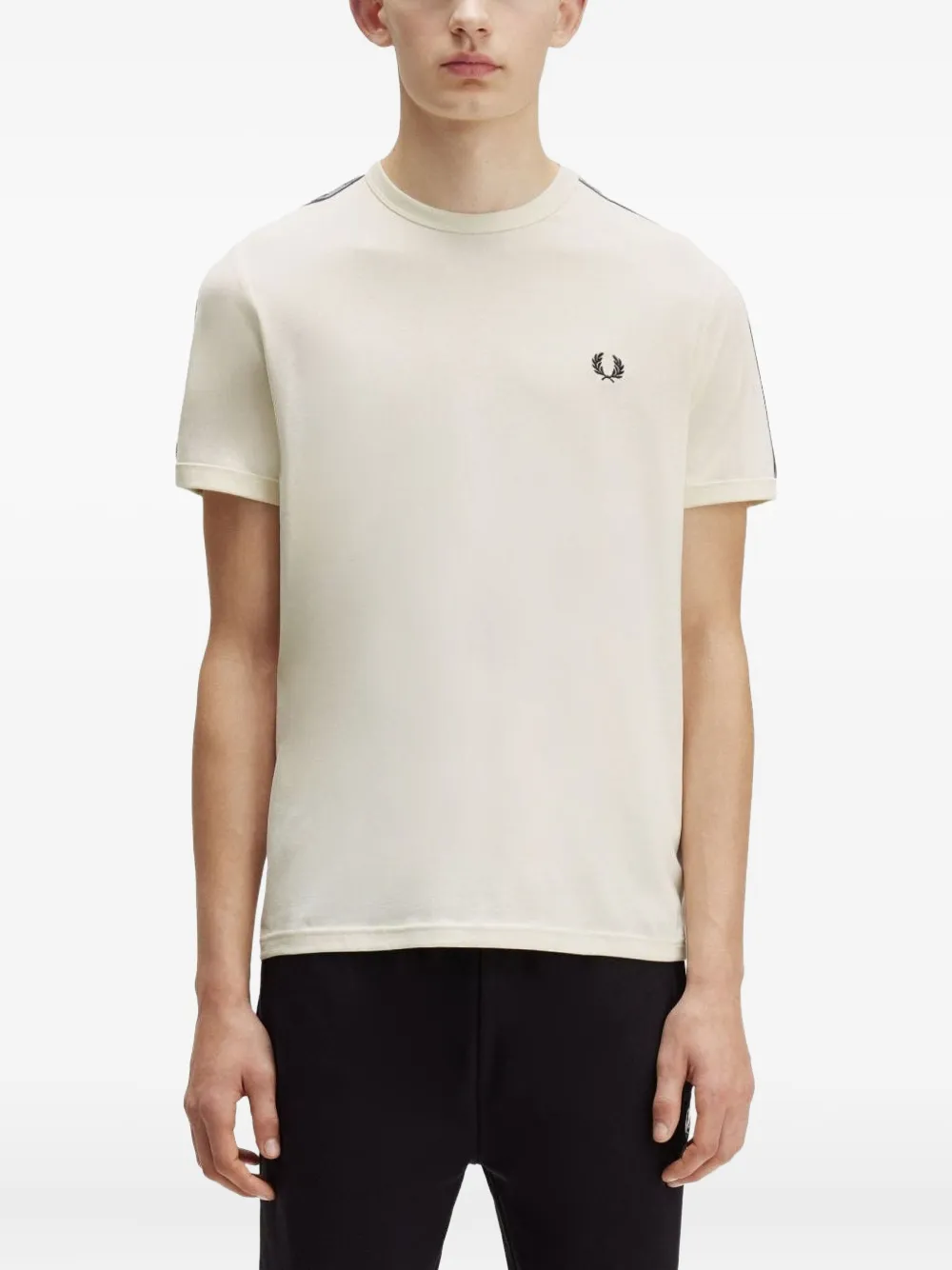 Fred Perry tape logo T-shirt - Beige