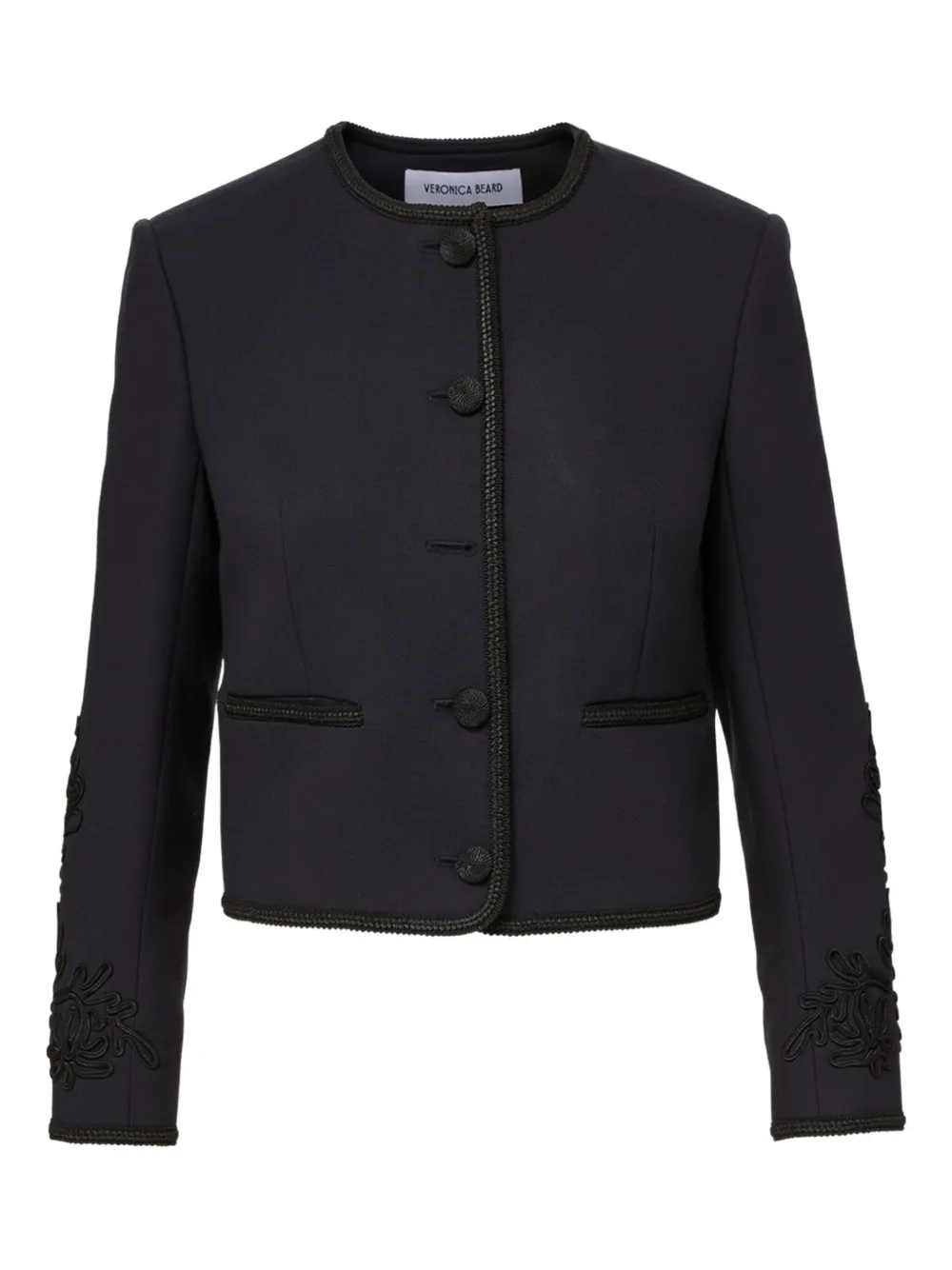 Veronica Beard Button Embellished Jacket | Blue | Image 1