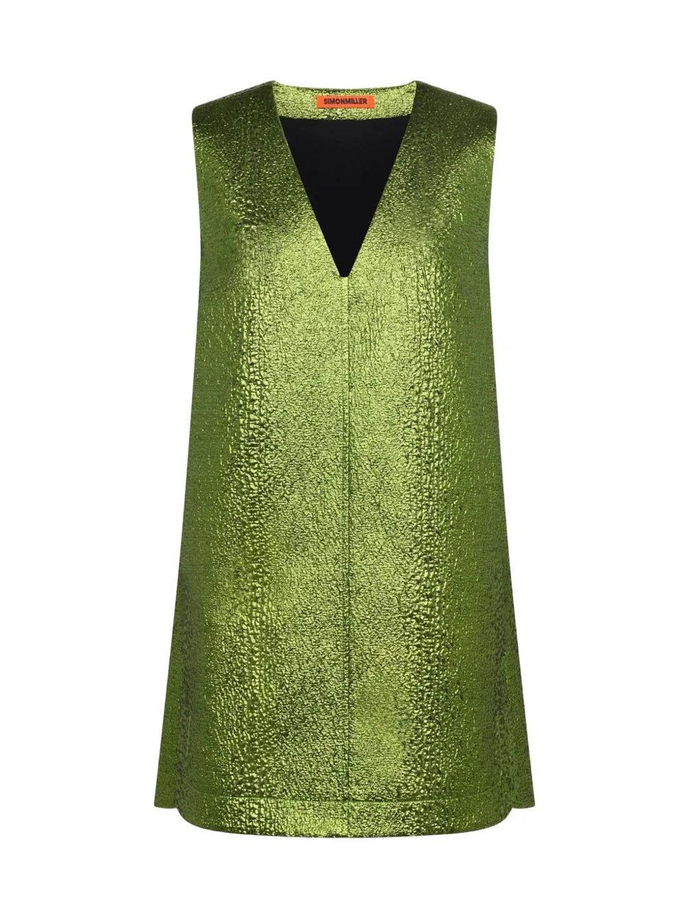 Simon Miller Fountain metallic-effect mini dress - Groen