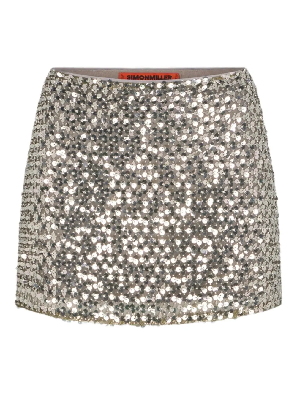 Simon Miller Minigonna Dizzy con paillettes - Argento