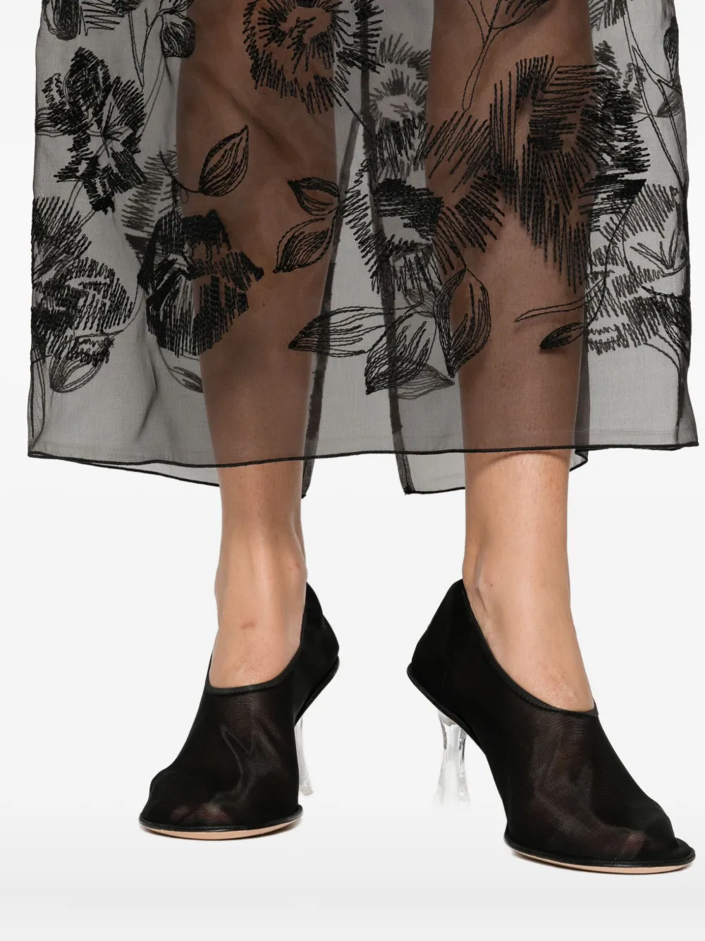 Liviana Conti Rok met bloemenprint Bruin