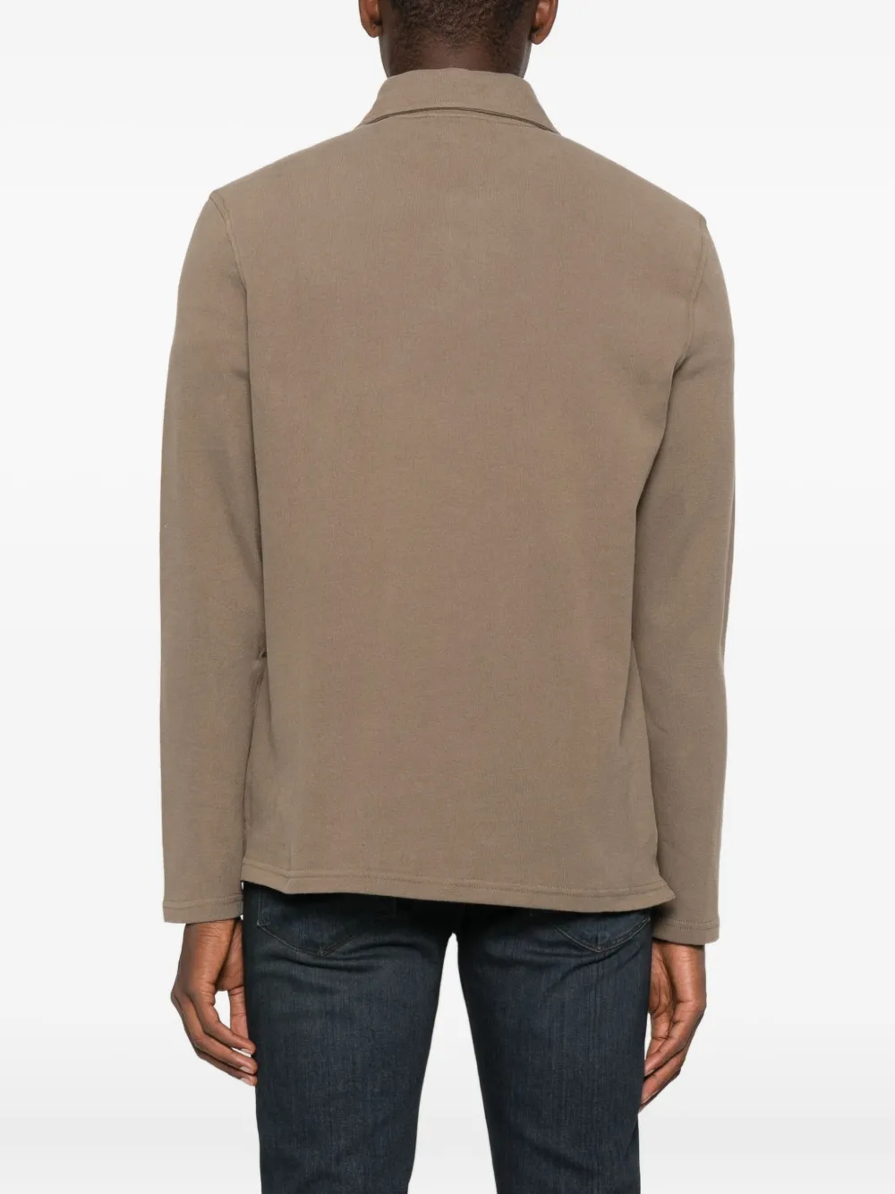 PAIGE Poloshirt van linnenblend Grijs