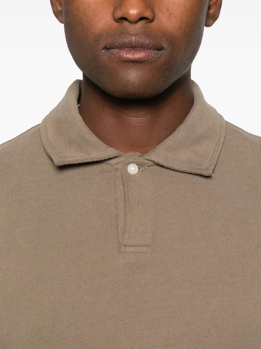 PAIGE Poloshirt van linnenblend Grijs