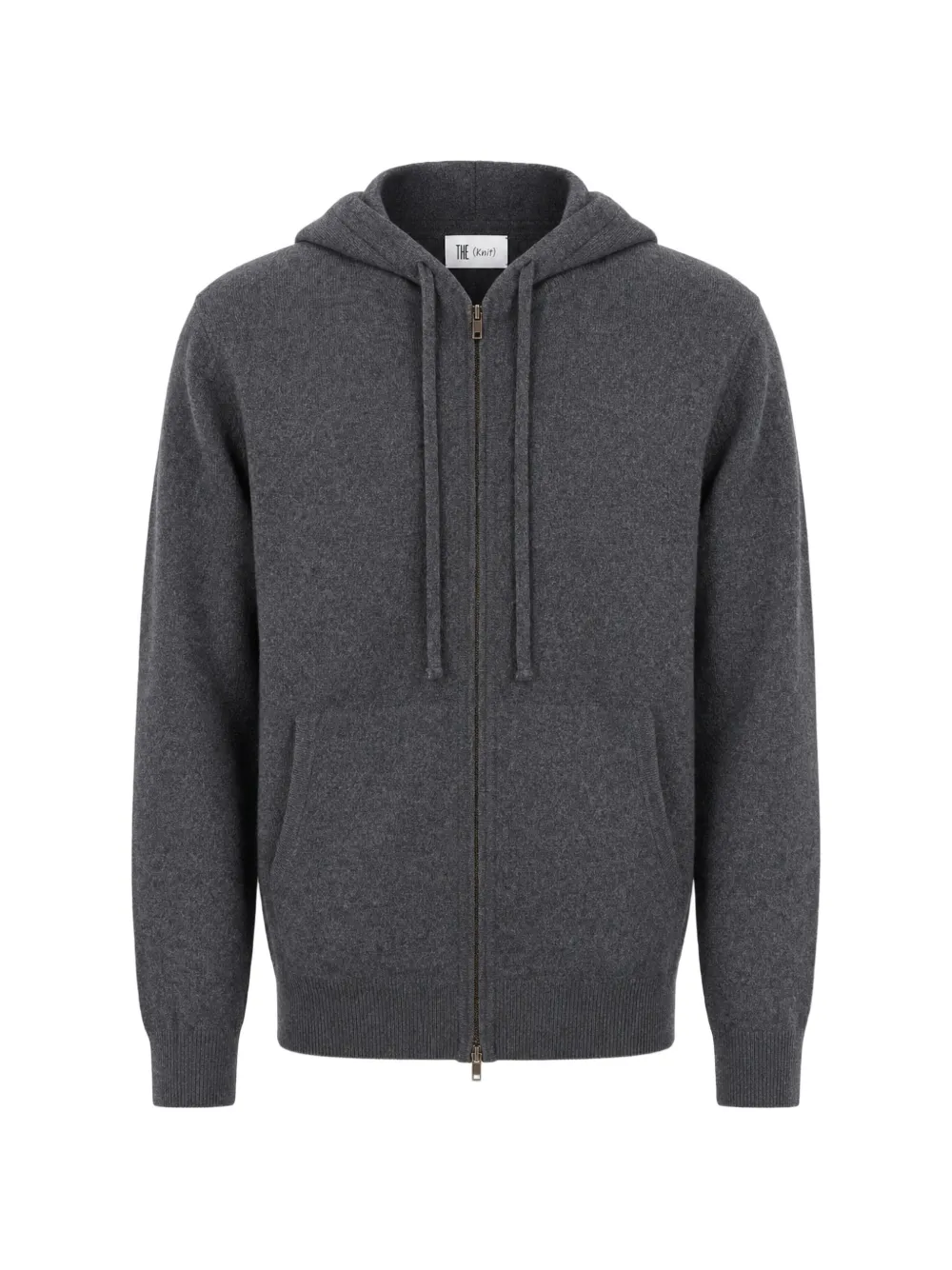 THE (Alphabet) zip-up cashmere hoodie - Grau