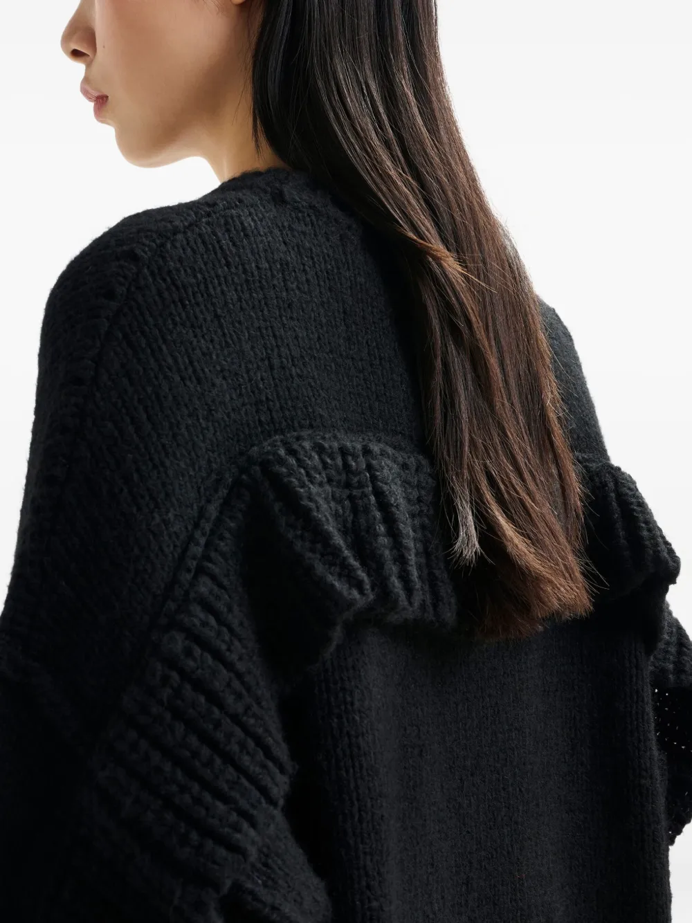 Essentiel Antwerp Ifly mini-jurk met ruches Zwart