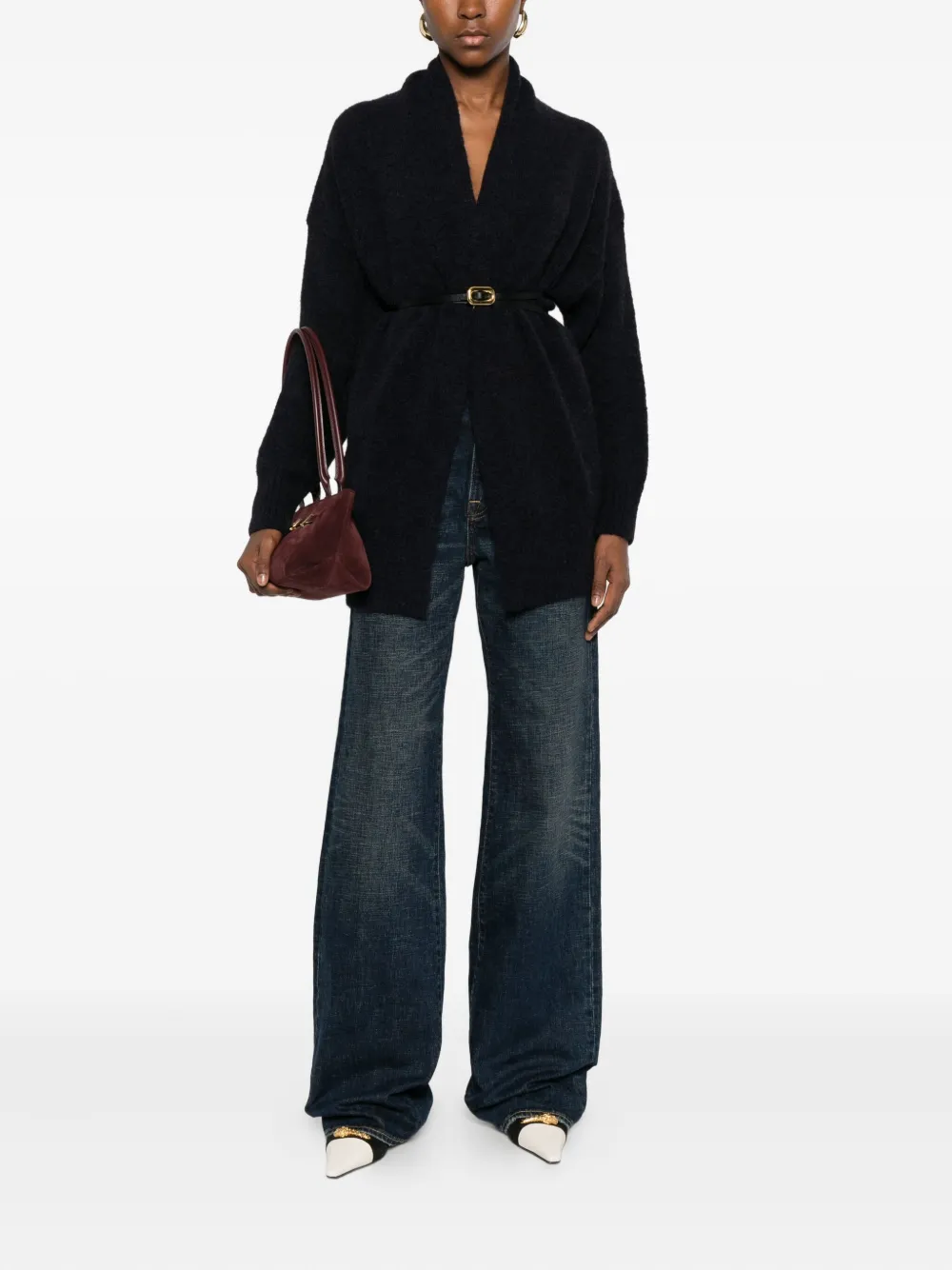 Susanne Bommer Cardigan Mit Schalkragen In Black