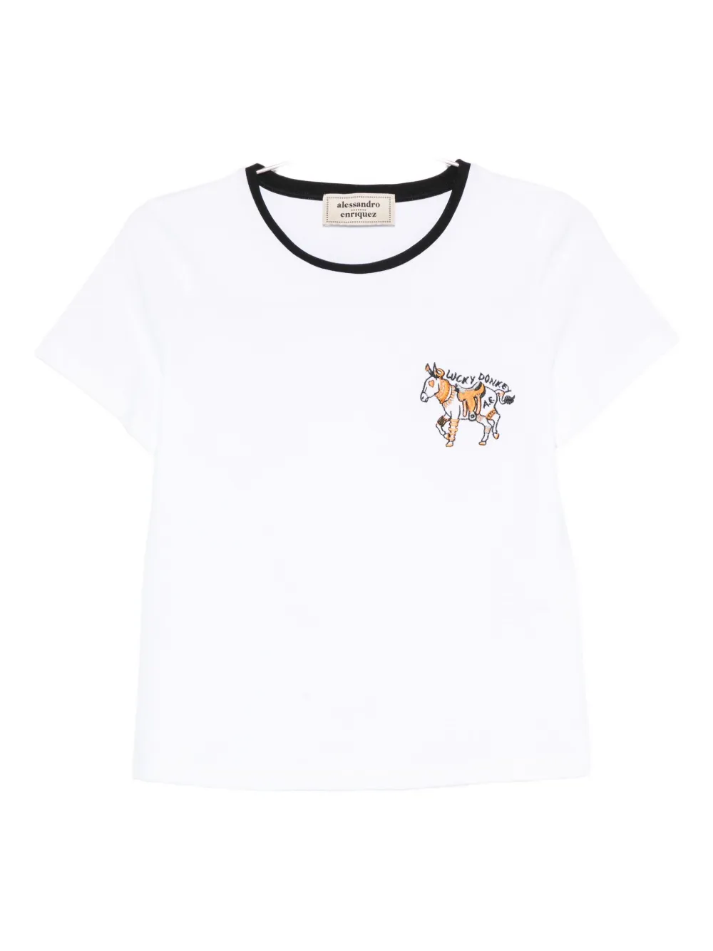 Alessandro Enriquez Embroidered T-shirt In White