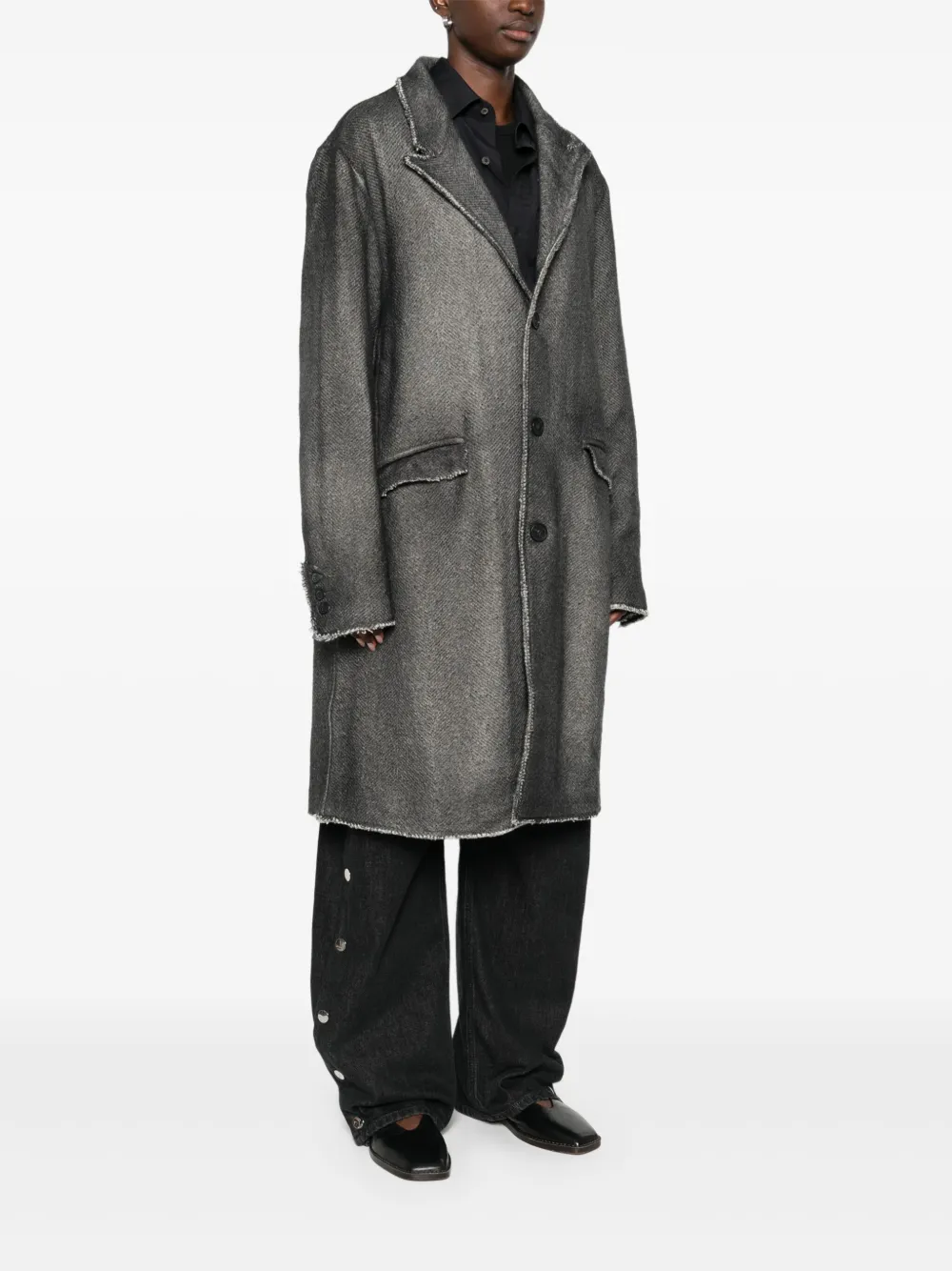 Avant Toi Jas met enkele rij knopen Grijs