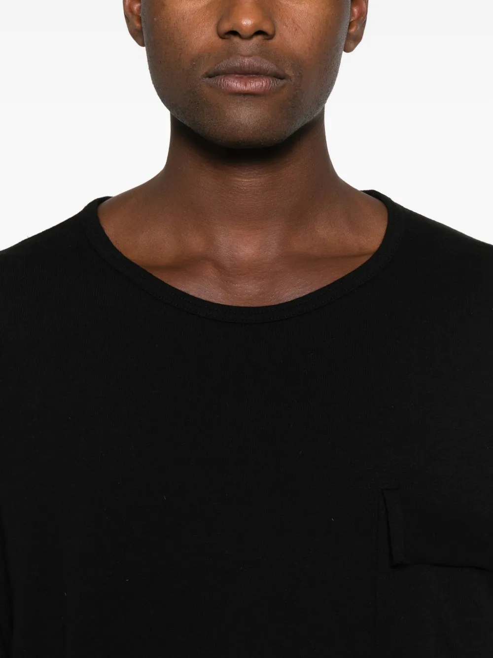 Yohji Yamamoto Patch-pocket T-shirt In Black