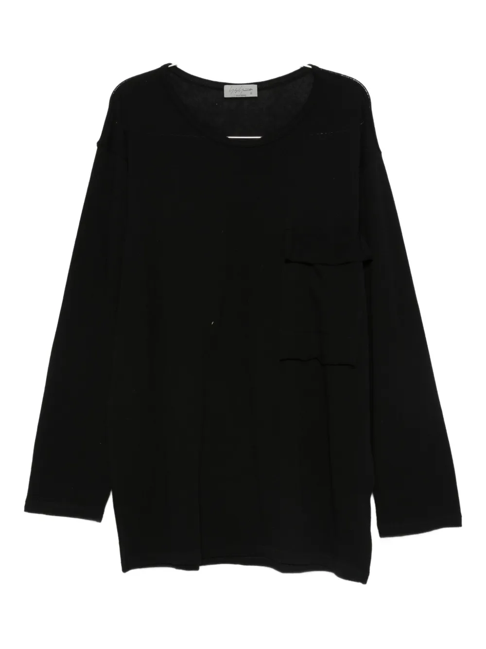 Yohji Yamamoto Patch-pocket T-shirt In Black