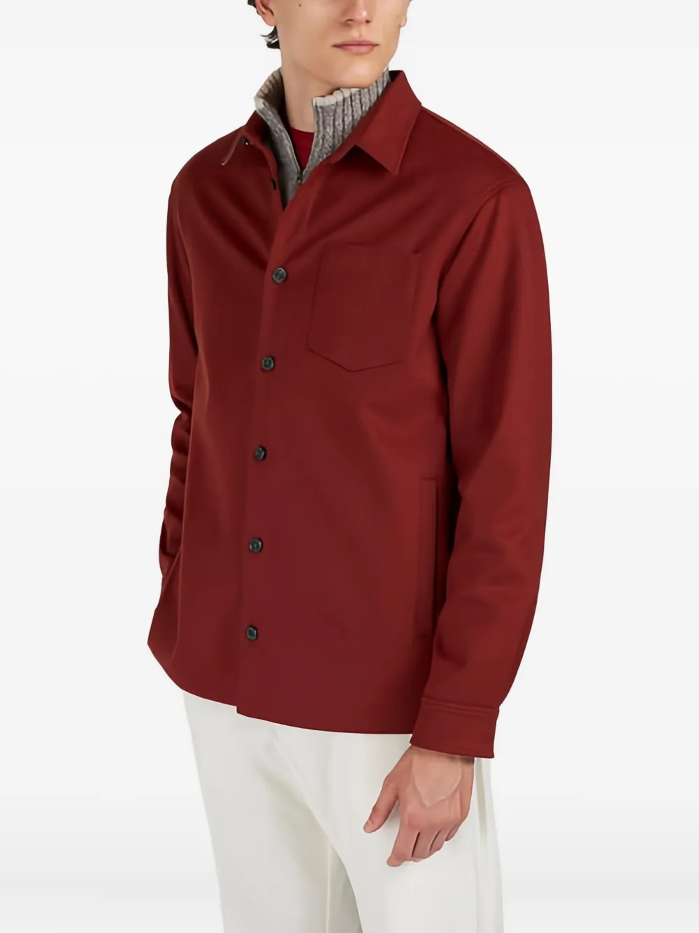 Paul & Shark cashmere pocket shirt - Rood