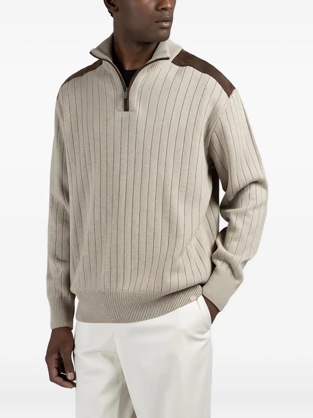 Paul & Shark half-zip sweater - Beige