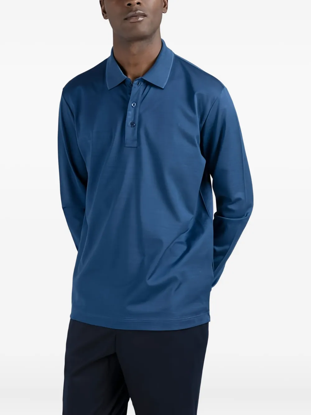 Paul & Shark Shark Fin-embroidery polo shirt - Blauw