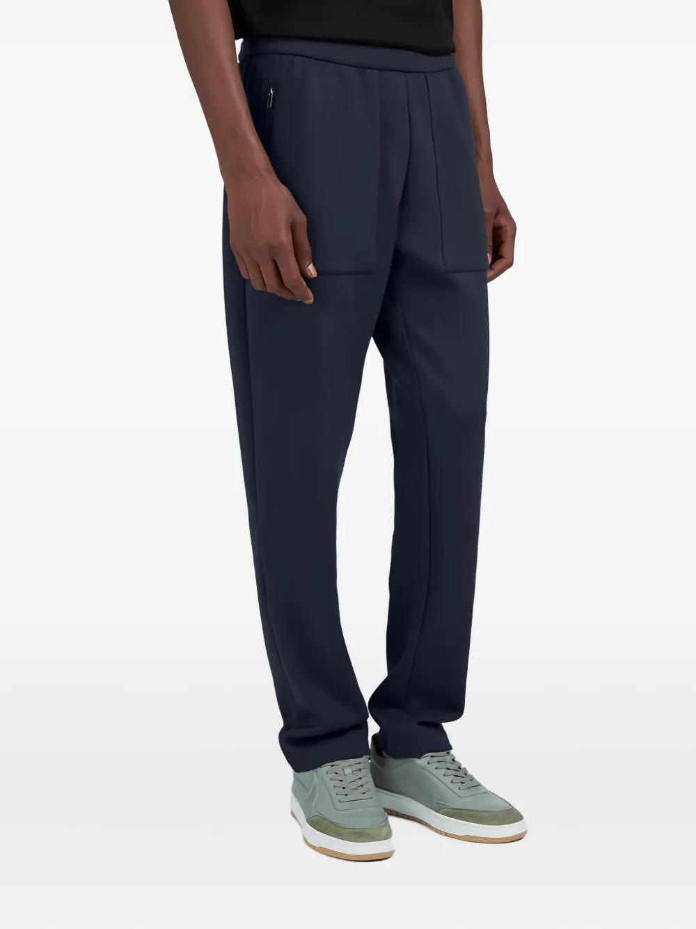 Paul & Shark shark fin-embroidery track pants - Blauw