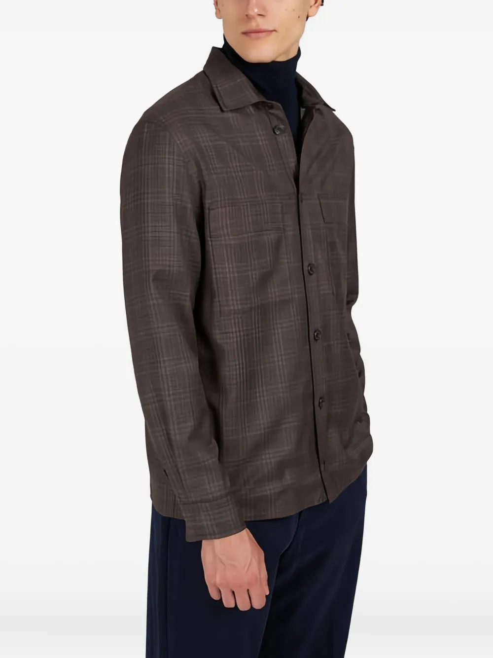 Paul & Shark checkered wool shirt - Bruin