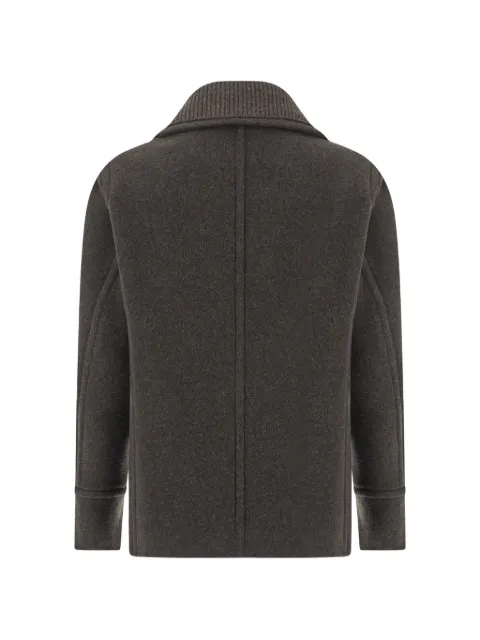 Paul & Shark ribbed-collar peacoat