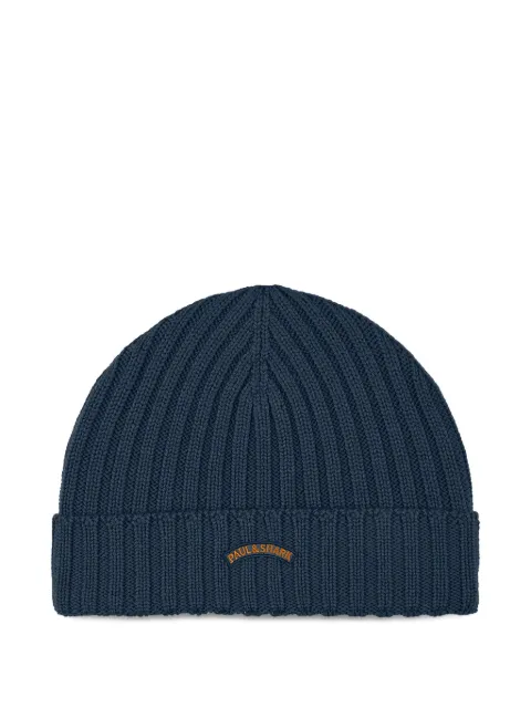 Paul & Shark ribbed beanie hat