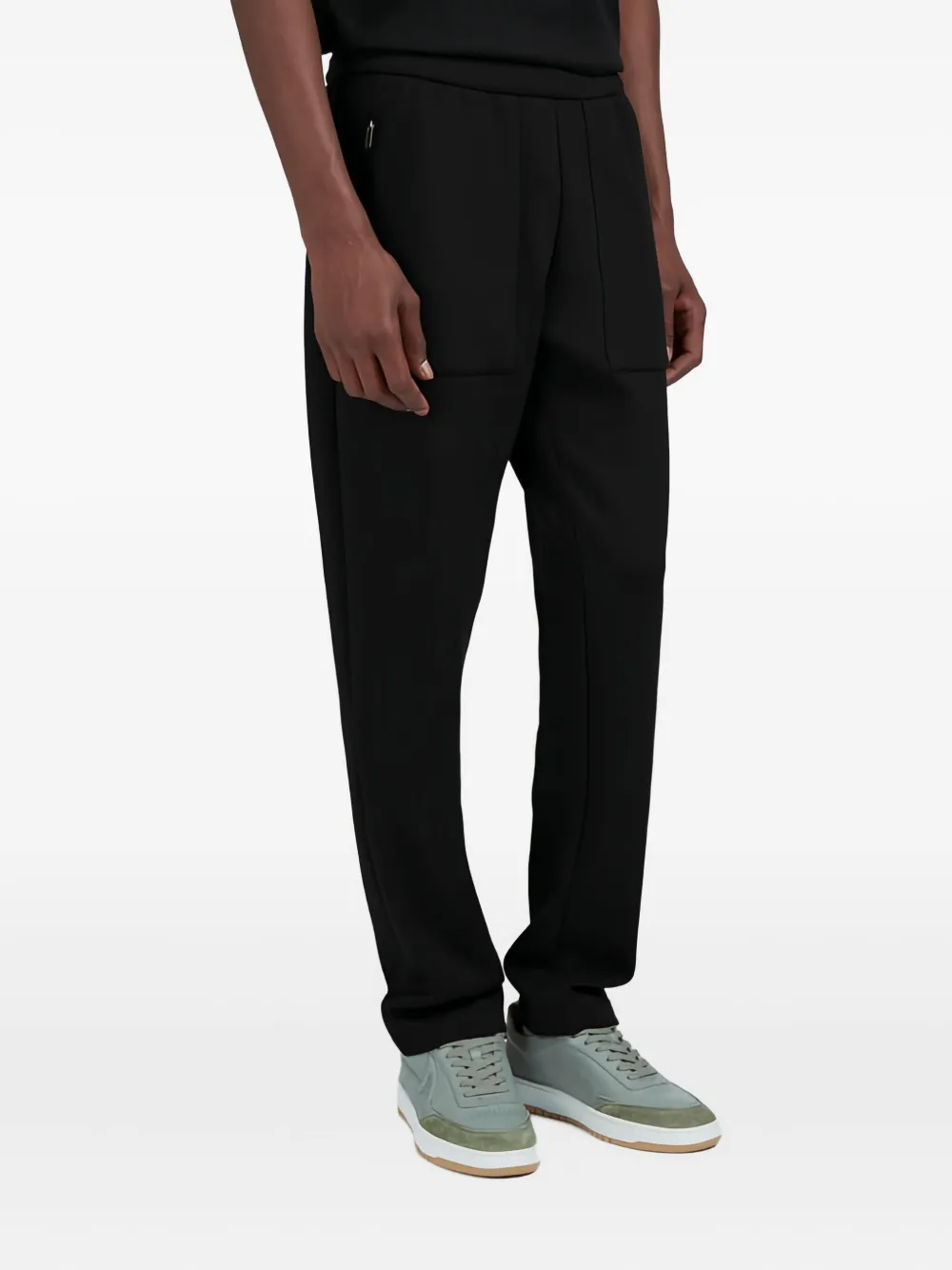 Paul & Shark shark fin-embroidery track pants - Zwart