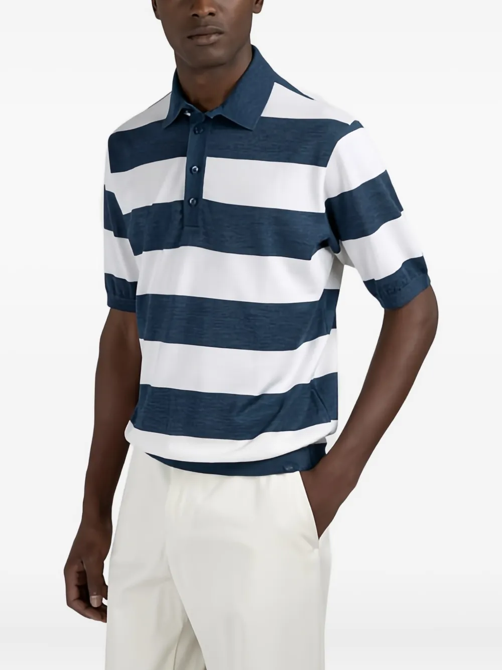 Paul & Shark striped polo shirt - Blauw