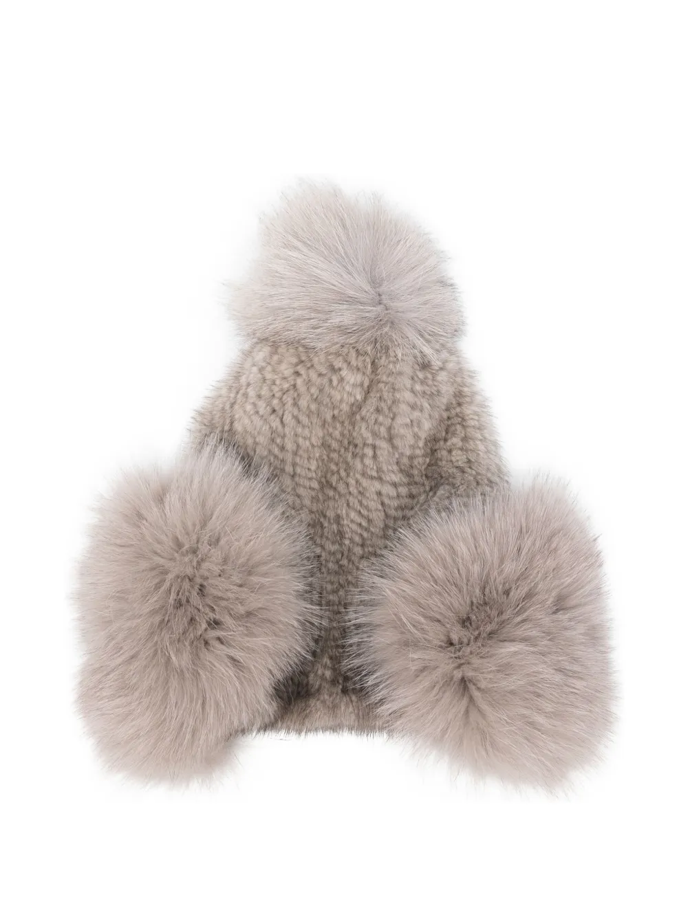 Liska pompom-appliqué beanie | Neutrals | Image 1