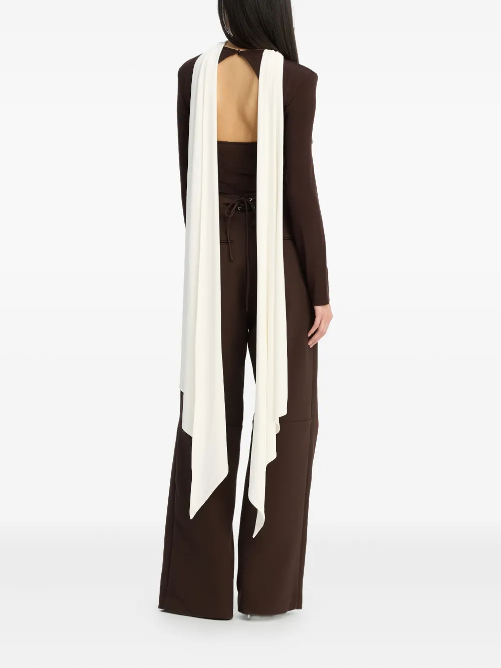 ROTATE BIRGER CHRISTENSEN Pantalon met korset Bruin